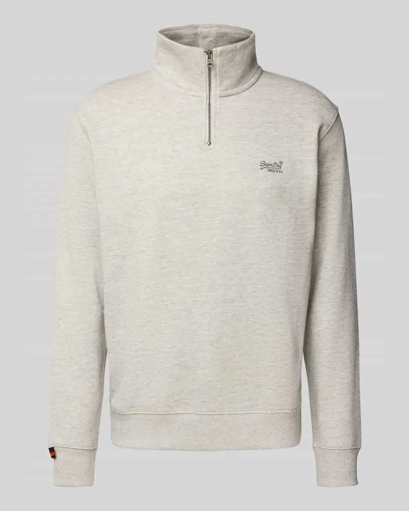 Superdry. Sweatshirt mit Troyer-Kragen und Logo-Stitching 