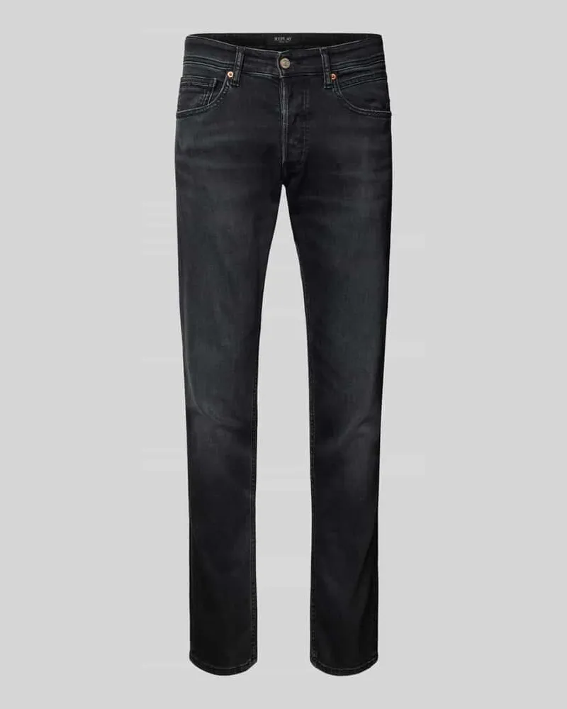 Replay Straight Fit Jeans mit Eingrifftaschen Modell 'GROVER 