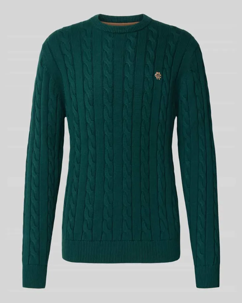McNeal Slim Fit Strickpullover aus reiner Baumwolle Neon