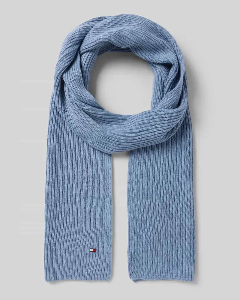 Tommy Hilfiger Schal aus Baumwoll-Kaschmir-Mix Hellblau