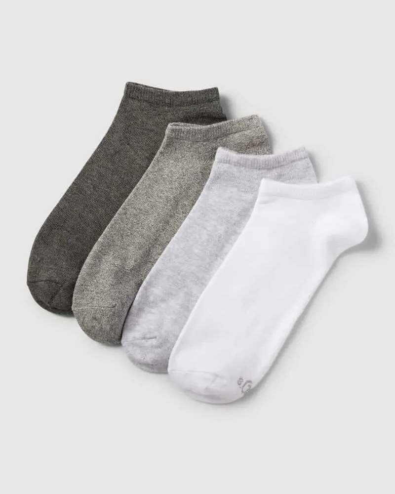 S.Oliver Sneakersocken mit Stretch-Anteil im 4er-Pack 