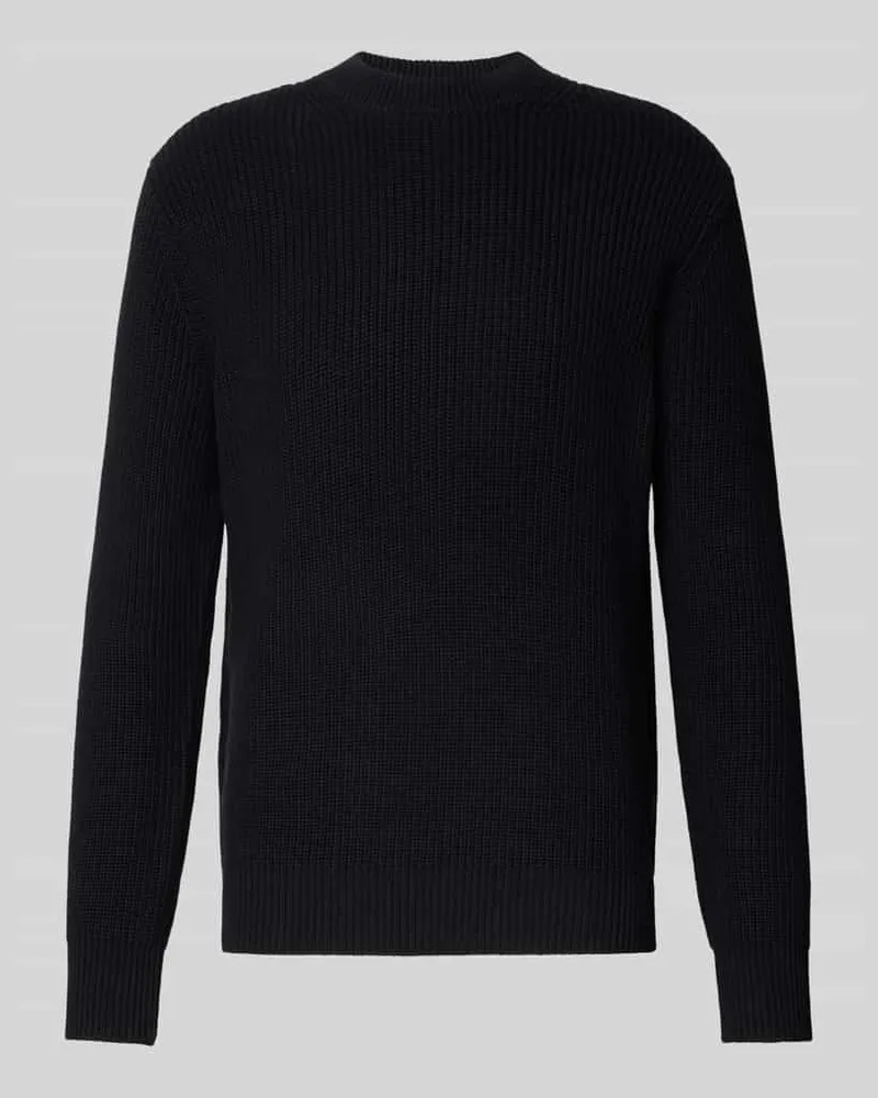 Replay Strickpullover mit gerippten Abschlüssen 
