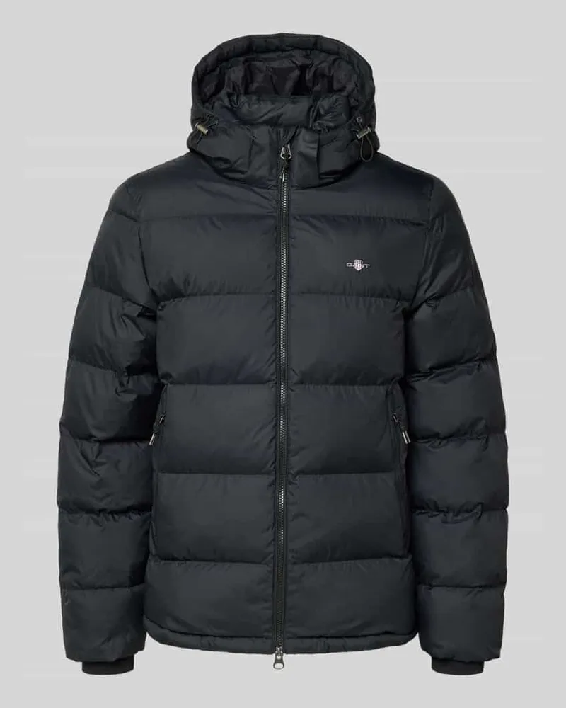 Gant Regular Fit Steppjacke mit Logo-Stitching Modell 'Cloud Black