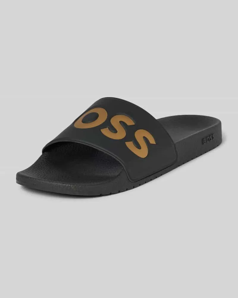 HUGO BOSS Slides mit Label-Print Modell 'Aryeh 