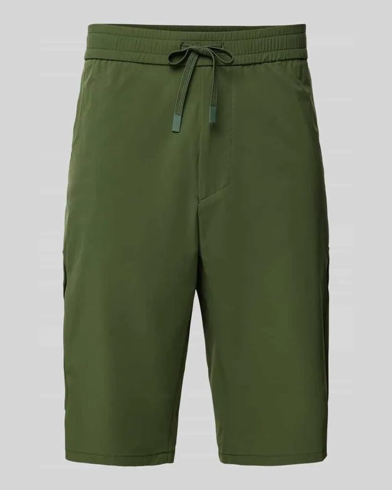 HUGO BOSS Bermudas mit elastischem Bund und Cargotaschen Dunkelgruen