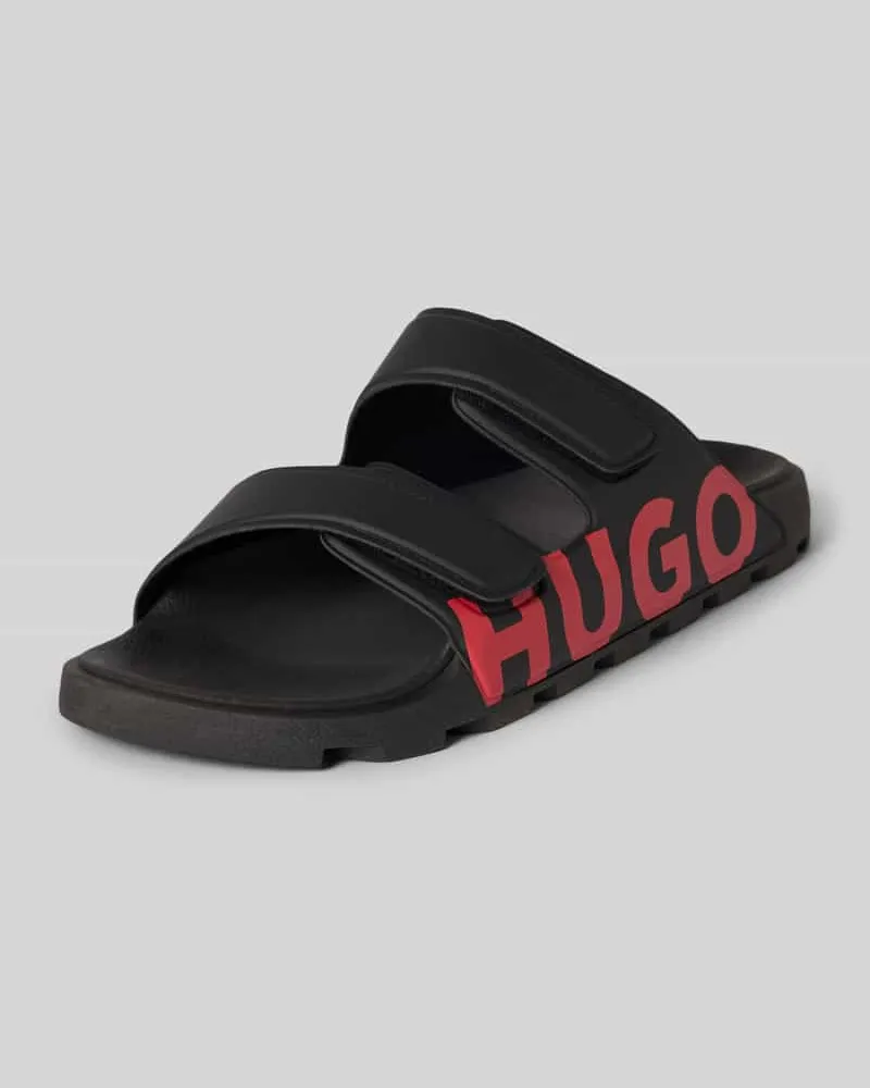 HUGO BOSS Sandale mit Logo Print Black