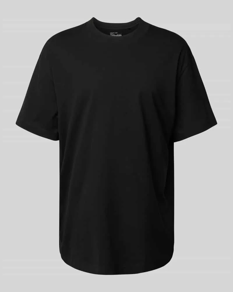 Weekday Oversized T-Shirt mit geripptem Rundhalsausschnitt 