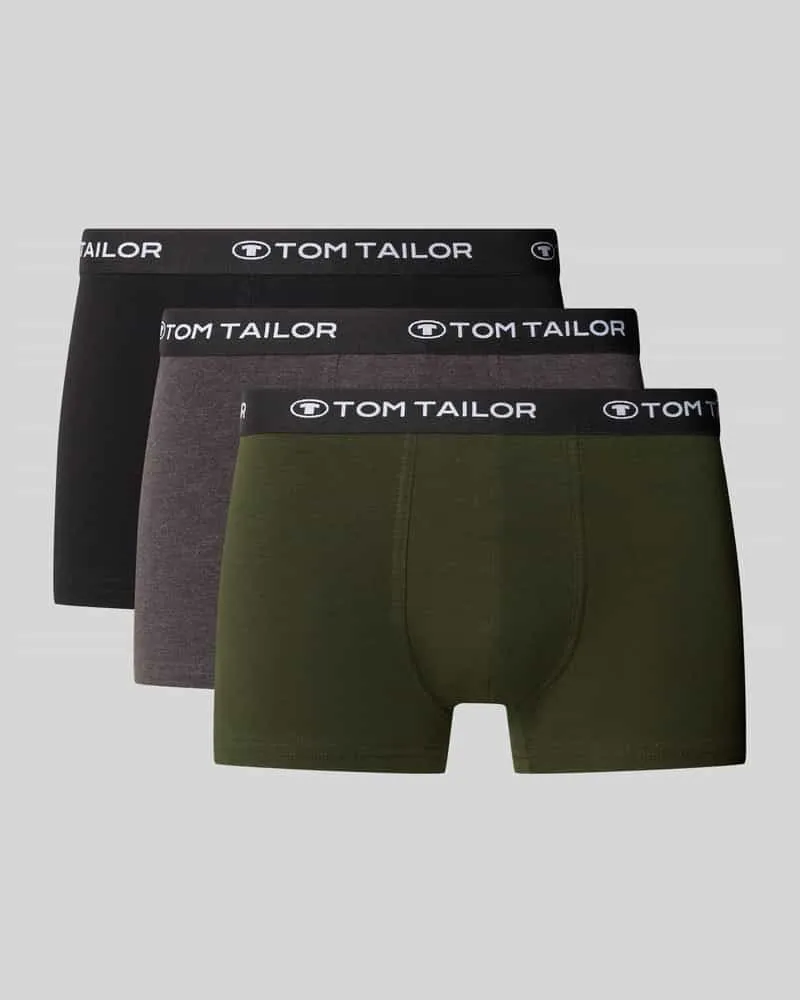 Tom Tailor Pants aus Baumwoll-Mix im 3er-Pack Oliv