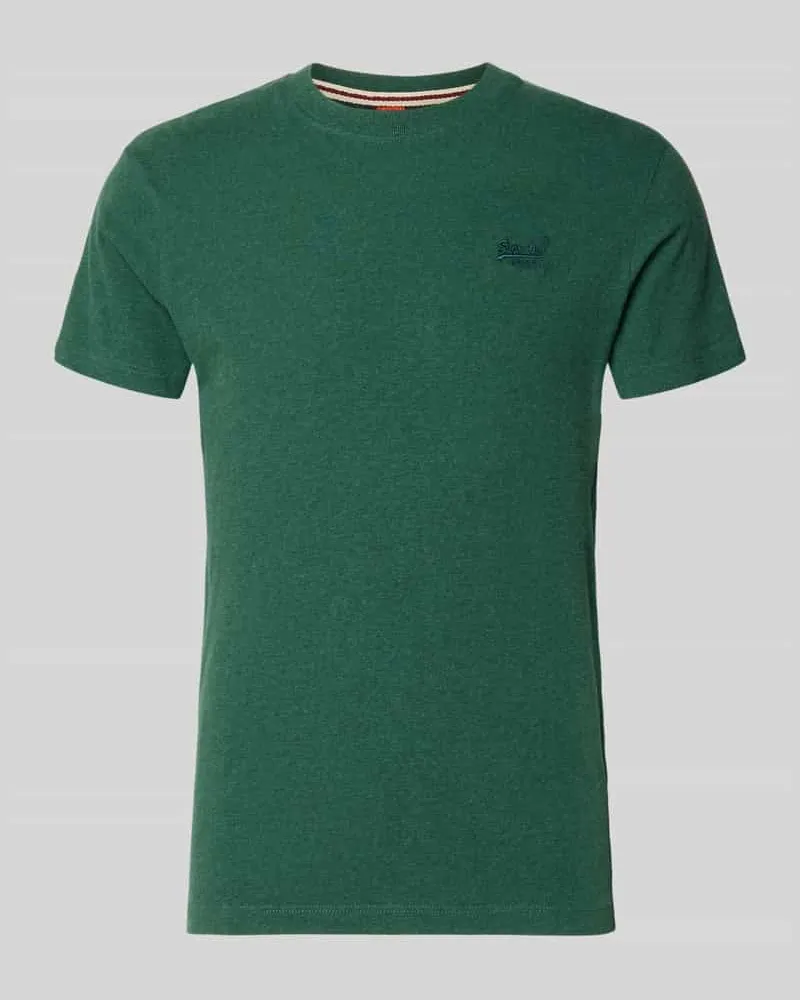 Superdry. Regular Fit T-Shirt mit Logo-Stitching Bottle