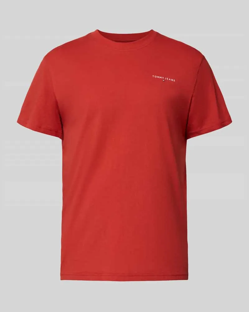 Tommy Hilfiger Slim Fit T-Shirt aus reiner Baumwolle Rot