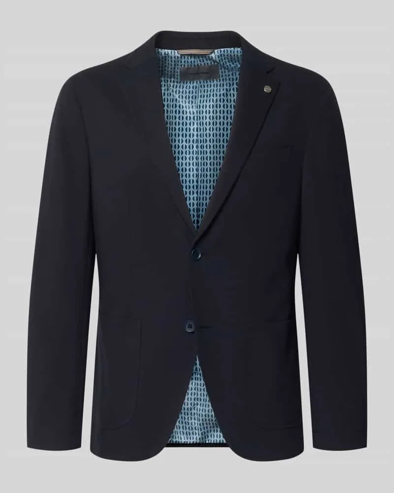 Pierre Cardin Modern Fit Sakko mit Brustleistentasche Marine