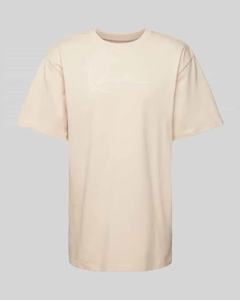 Karl Kani T-Shirt mit Label-Print Beige