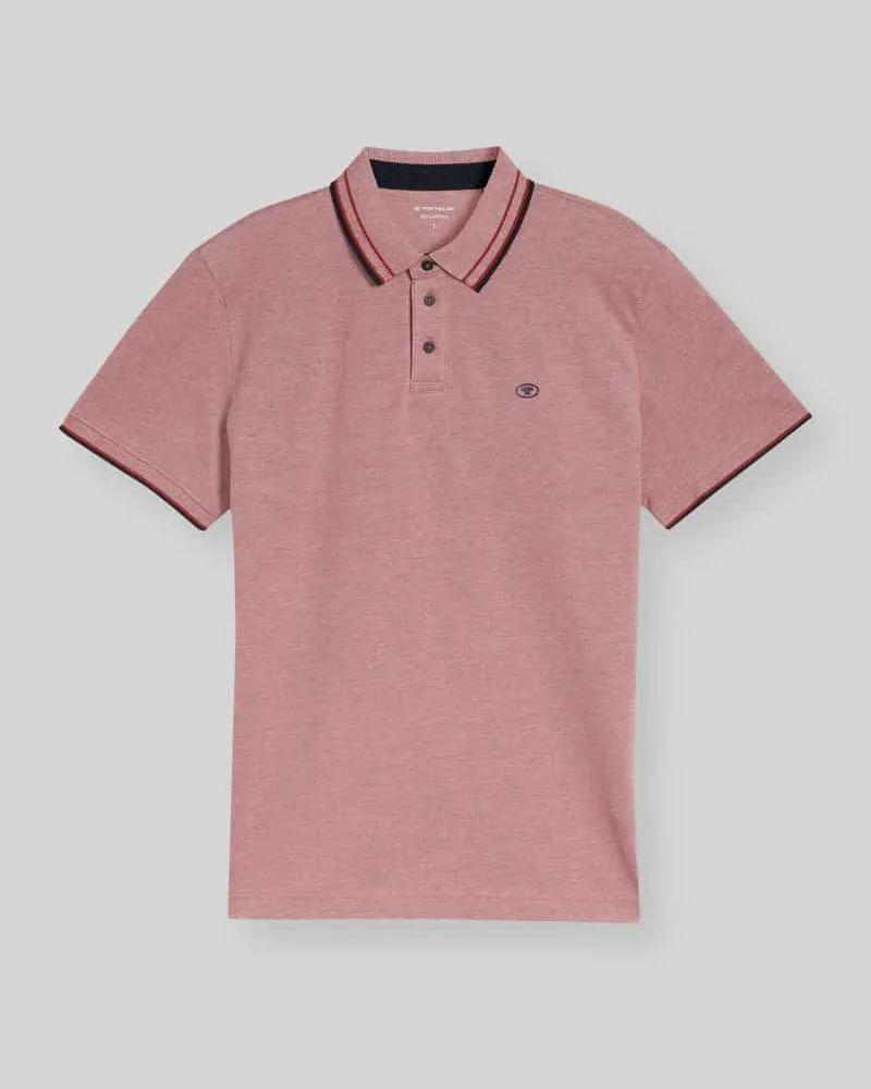 Tom Tailor Regular Fit Poloshirt aus reiner Baumwolle Rot