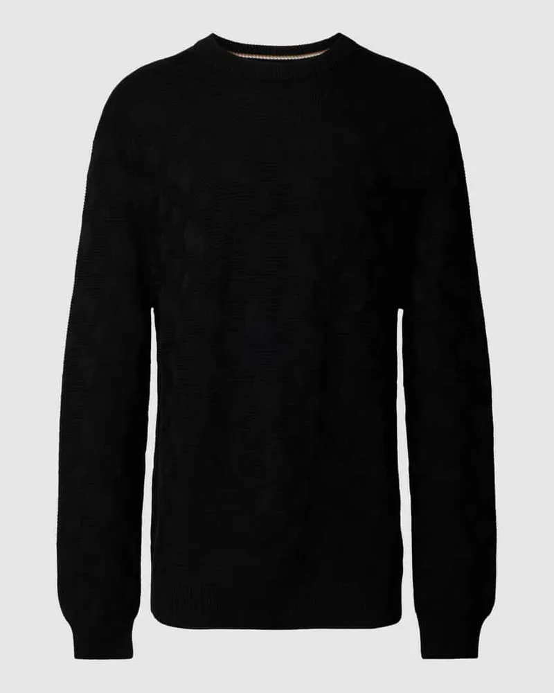 HUGO BOSS Strickpullover mit Strukturmuster Modell 'Palao 