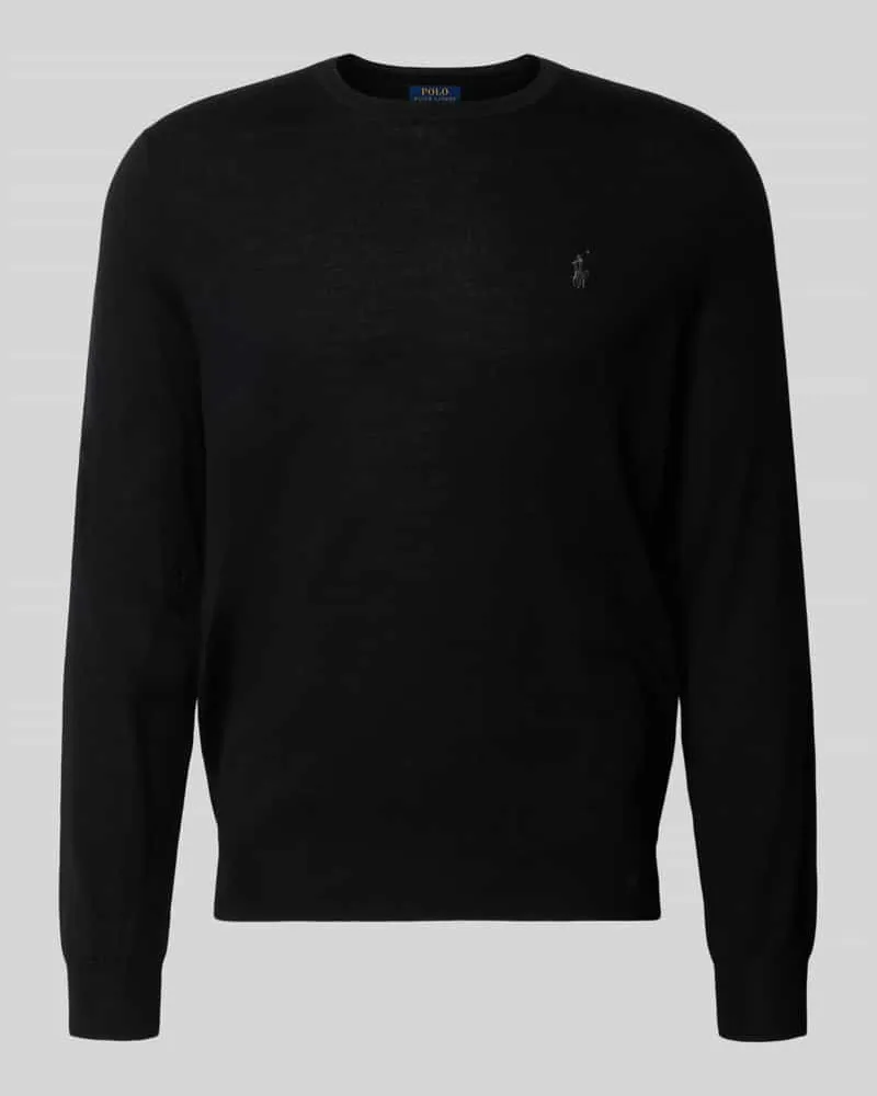 Ralph Lauren Regular Fit Pullover aus reiner Wolle Black