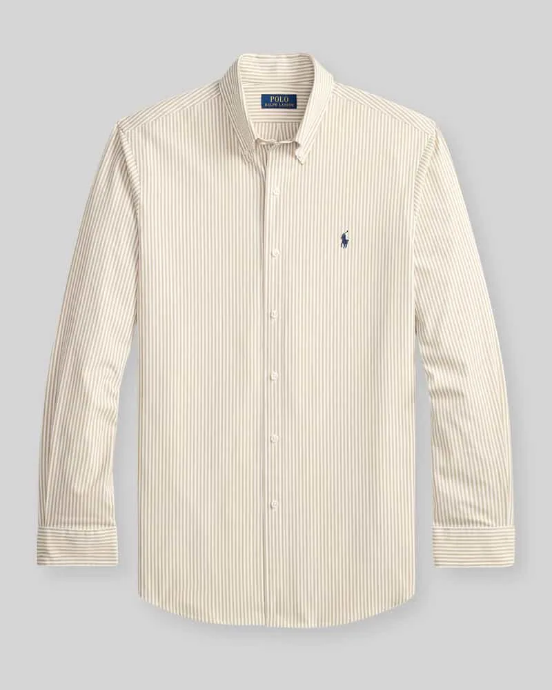 Ralph Lauren Slim Fit Freizeithemd aus Baumwoll-Mix Beige