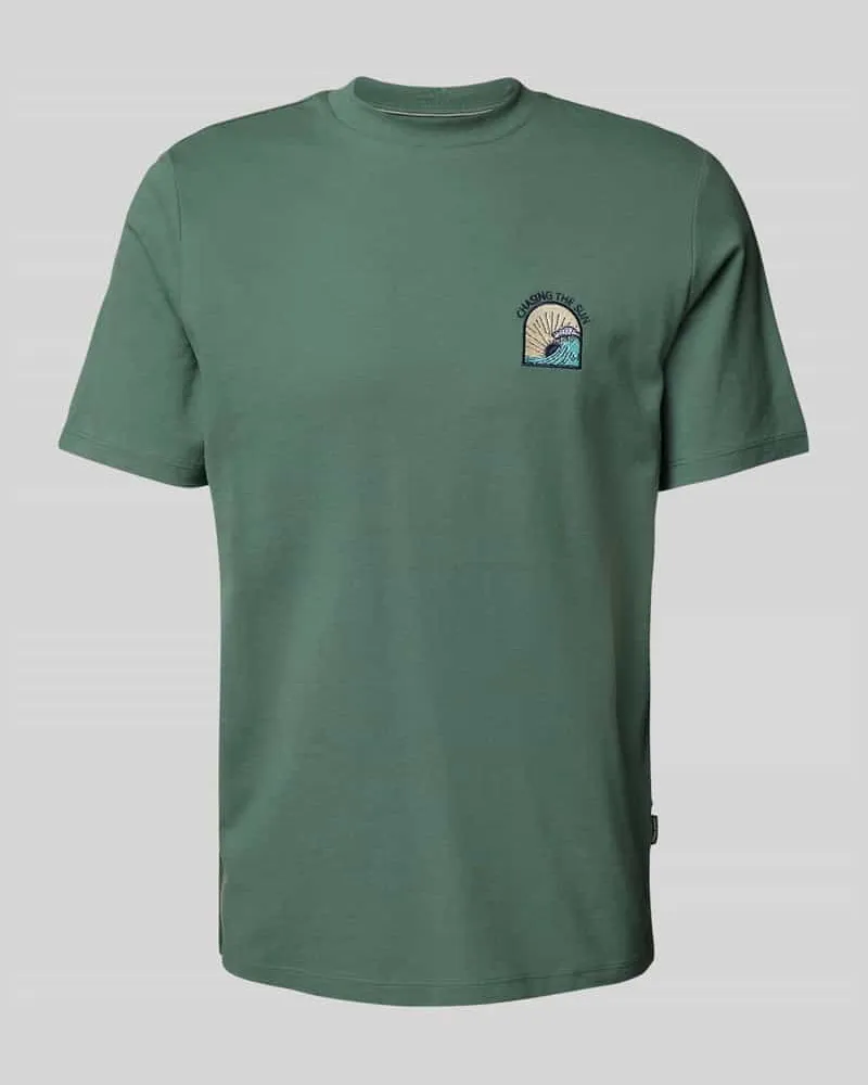 Blend T-Shirt mit Motiv- und Statement-Stitching Modell 'JOBBE 