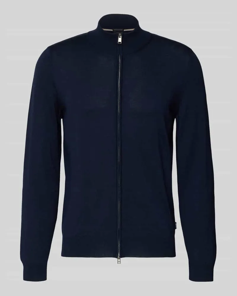 HUGO BOSS Cardigan mit Label-Detail Modell 'Balonso Dunkelblau