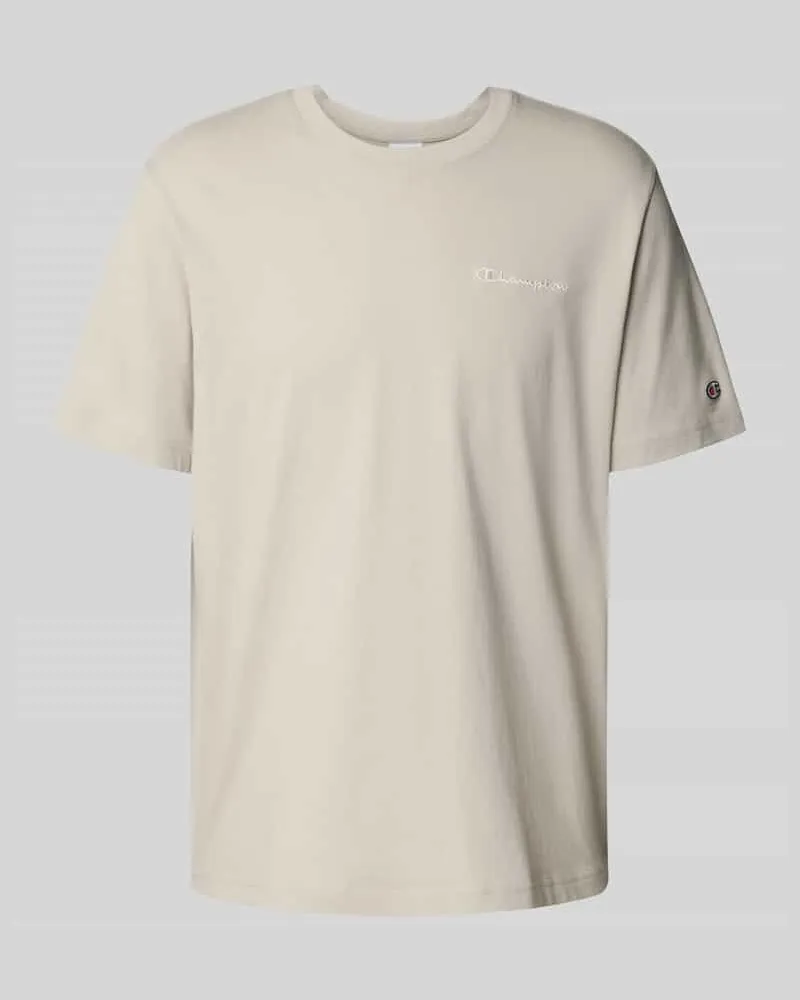 Champion T-Shirt mit Logo-Stitchings und Rundhalsausschnitt 