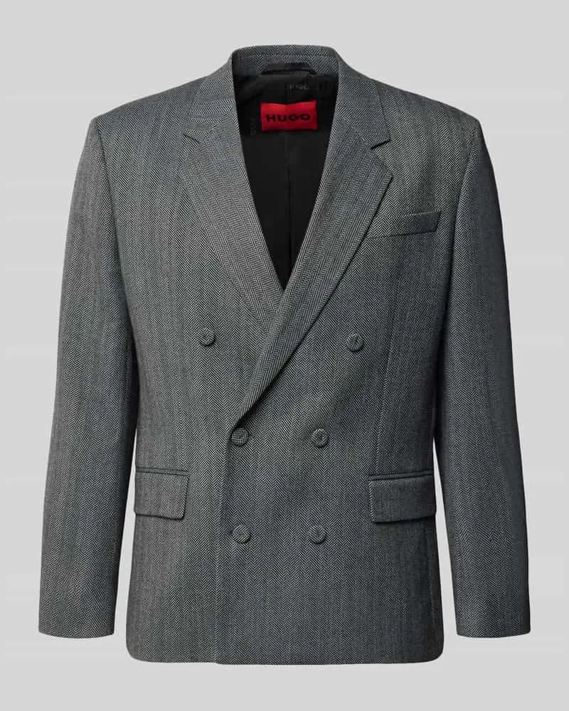 HUGO BOSS Regular Fit Sakko mit Viskose-Anteil Modell 'Karlo264F2X Mittelgrau