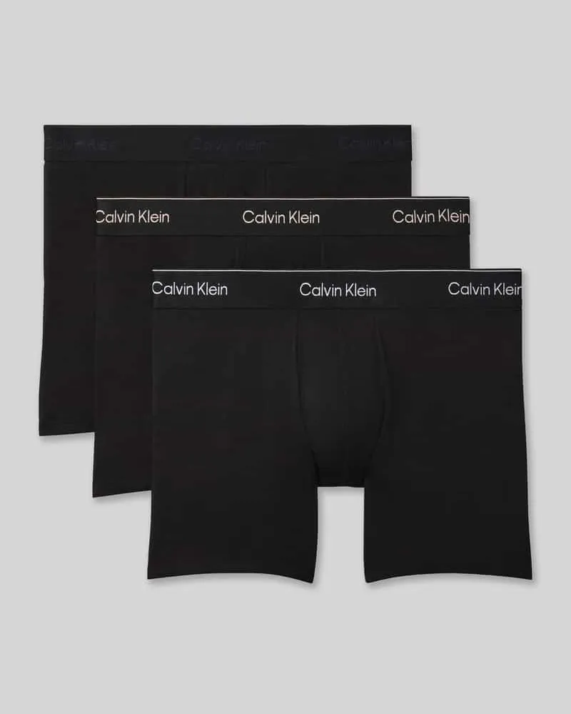 Calvin Klein Trunks aus Baumwoll-Mix im 3er-Pack Black