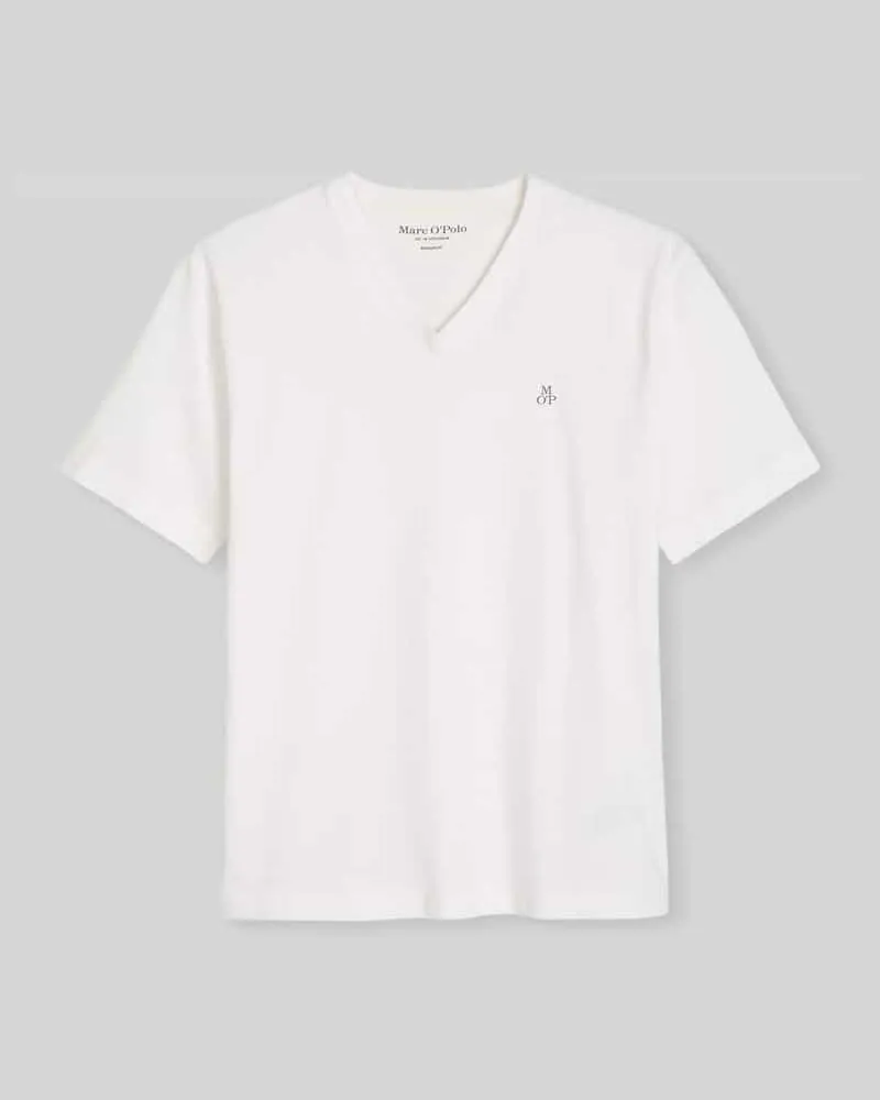 Marc O'Polo Regular Fit T-Shirt aus reiner Baumwolle Weiss