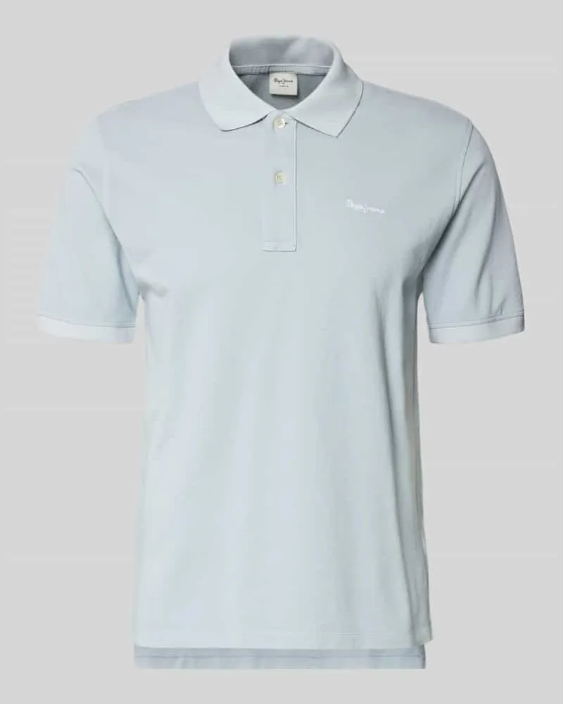 Pepe Jeans Regular Fit Poloshirt aus reiner Baumwolle Modell 'OSCAR Hellblau