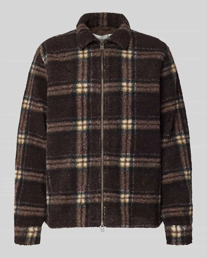 forét Hemdjacke mit Reißverschluss Mittelbraun