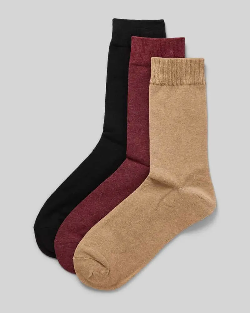 Jack & Jones Socken aus Baumwoll-Mix Modell 'JACORDINARY' im 3er-Pack Hazel