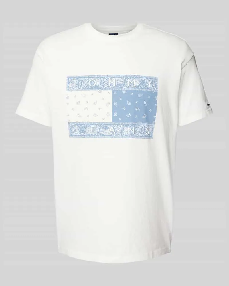 Tommy Hilfiger Regular Fit T-Shirt aus reiner Baumwolle mit Label Print 