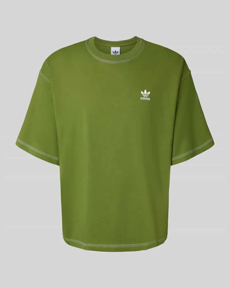 adidas T-Shirt mit Label-Stitching und Rundhalsausschnitt 