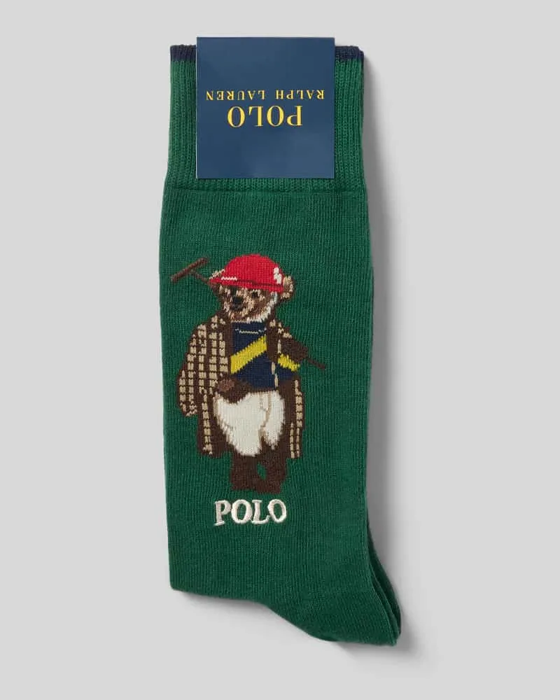 Ralph Lauren Socken aus Baumwoll-Mix mit Polo Bear Dunkelgruen
