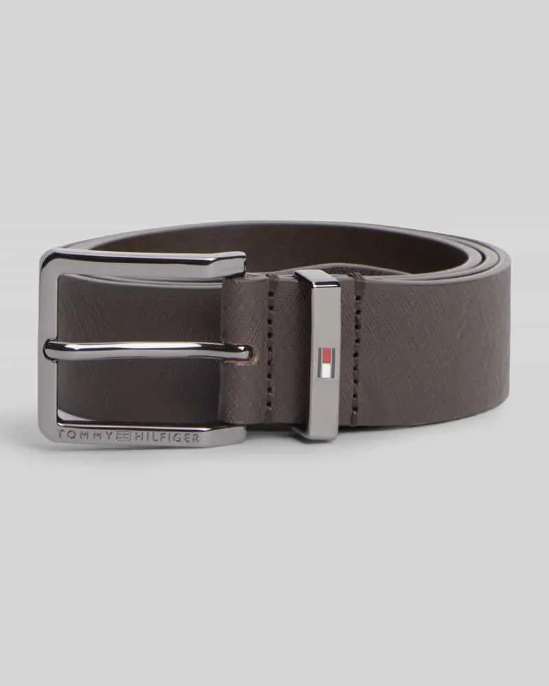 Tommy Hilfiger Gürtel aus echtem Leder Modell 'OLIVER SAFFIANO 3.5 Dunkelbraun