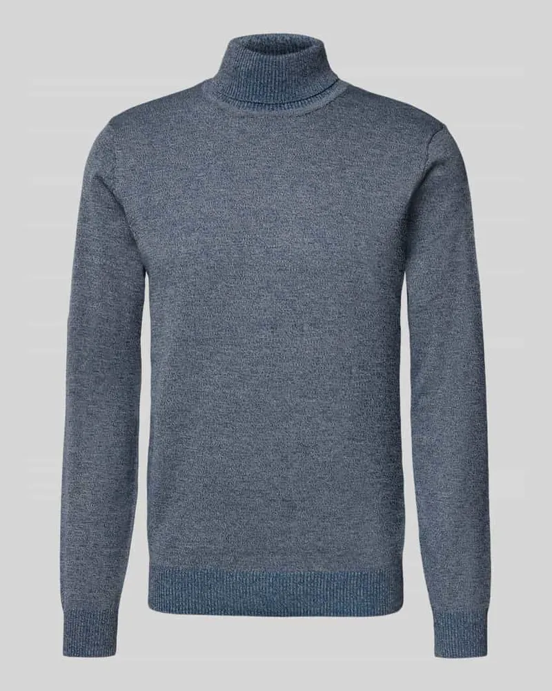 Blend Rollkragenpullover mit Label-Detail Marine