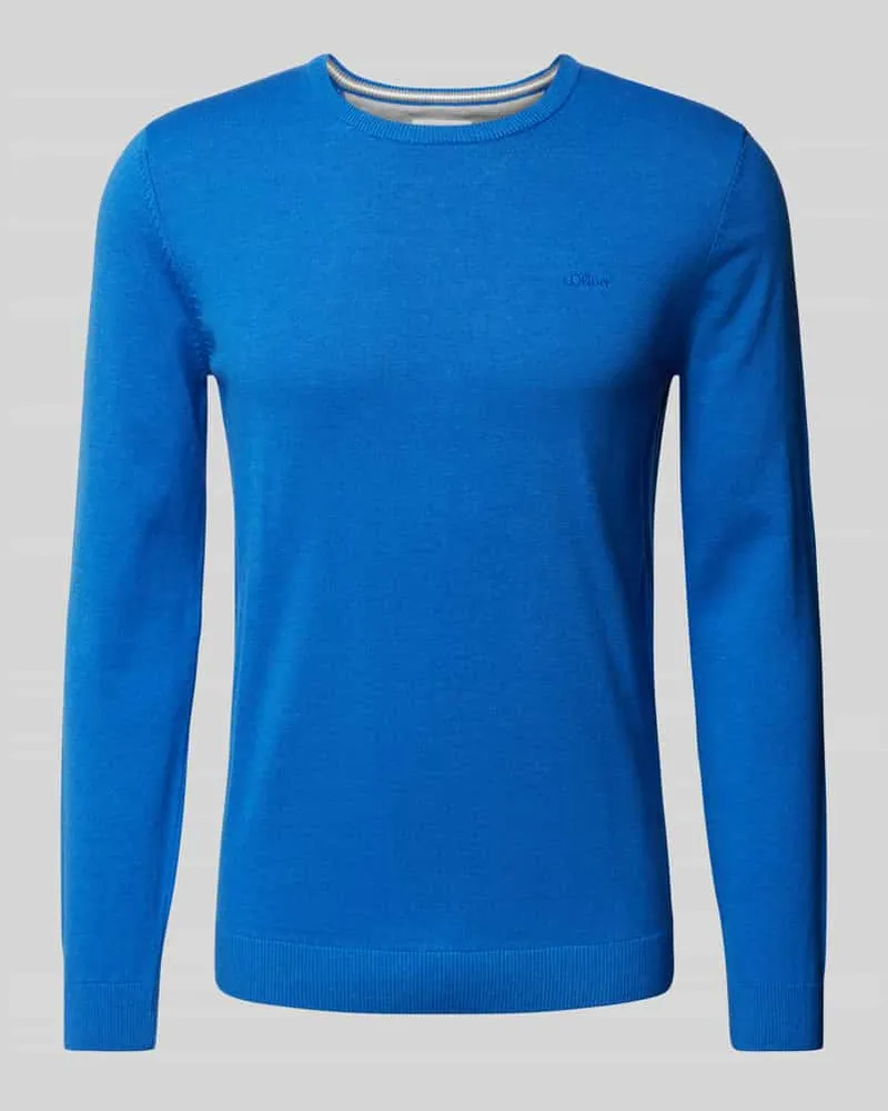 S.Oliver Regular Fit Strickpullover mit gerippten Abschlüssen 