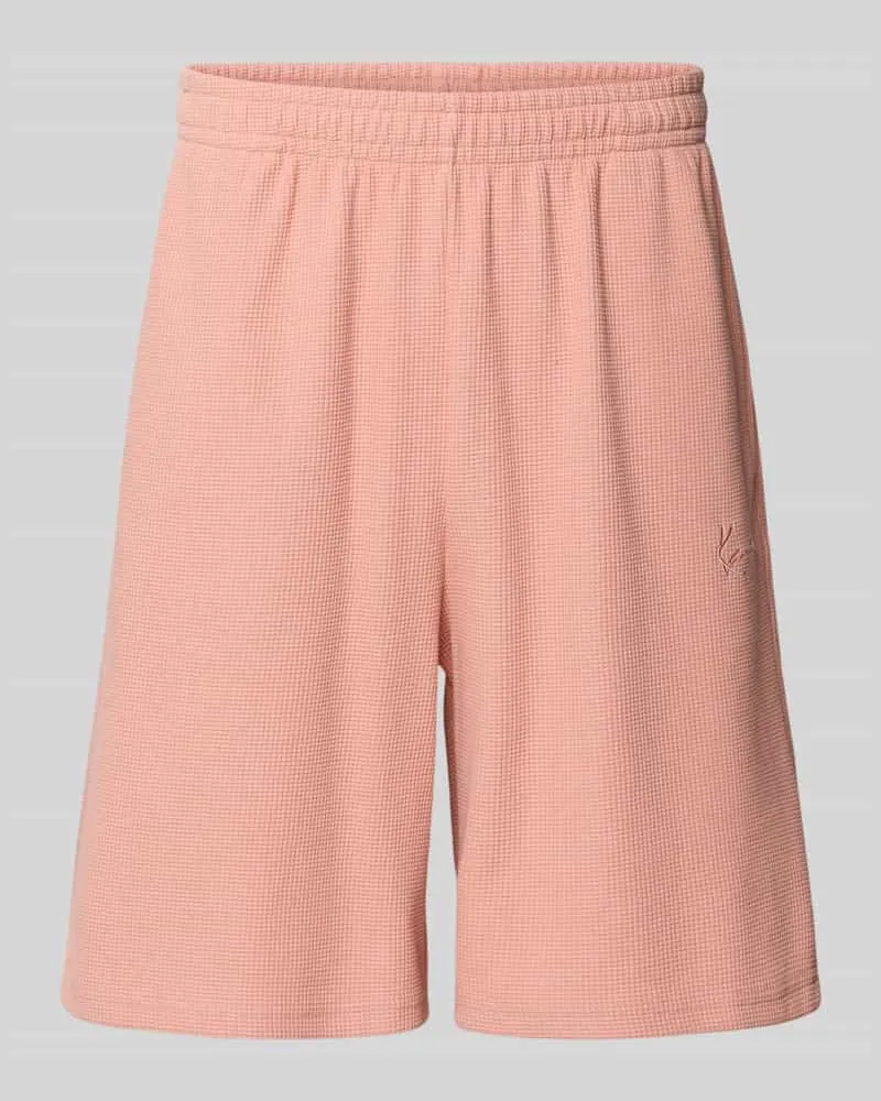 Karl Kani Regular Fit Shorts mit Strukturmuster Pink