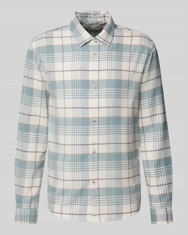 Tom Tailor Relaxed Fit Flanellhemd aus Baumwoll-Mix mit Karomuster 