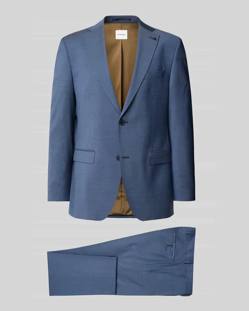 Roy Robson Regular Fit Anzug aus Schurwoll-Mix mit 2-Knopf-Sakko Hellblau