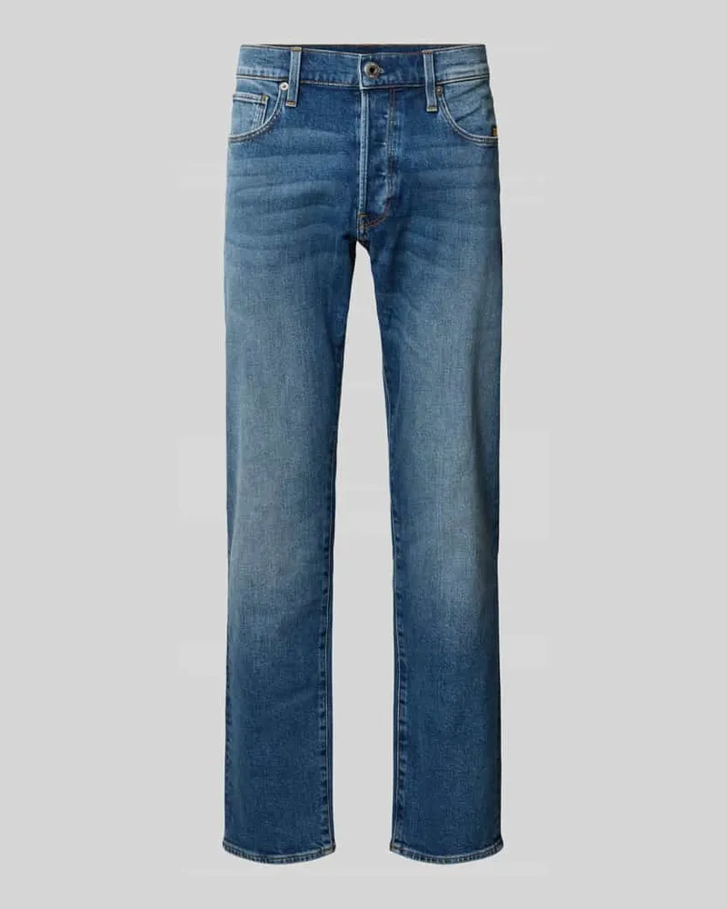 G-STAR RAW Straight Fit Jeans im 5-Pocket-Design Jeansblau