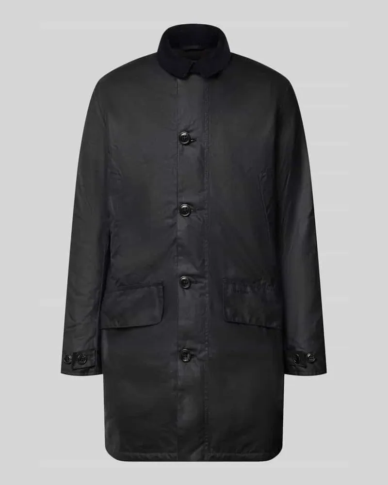 Barbour Funktionsmantel mit gewachster Oberfläche Marine