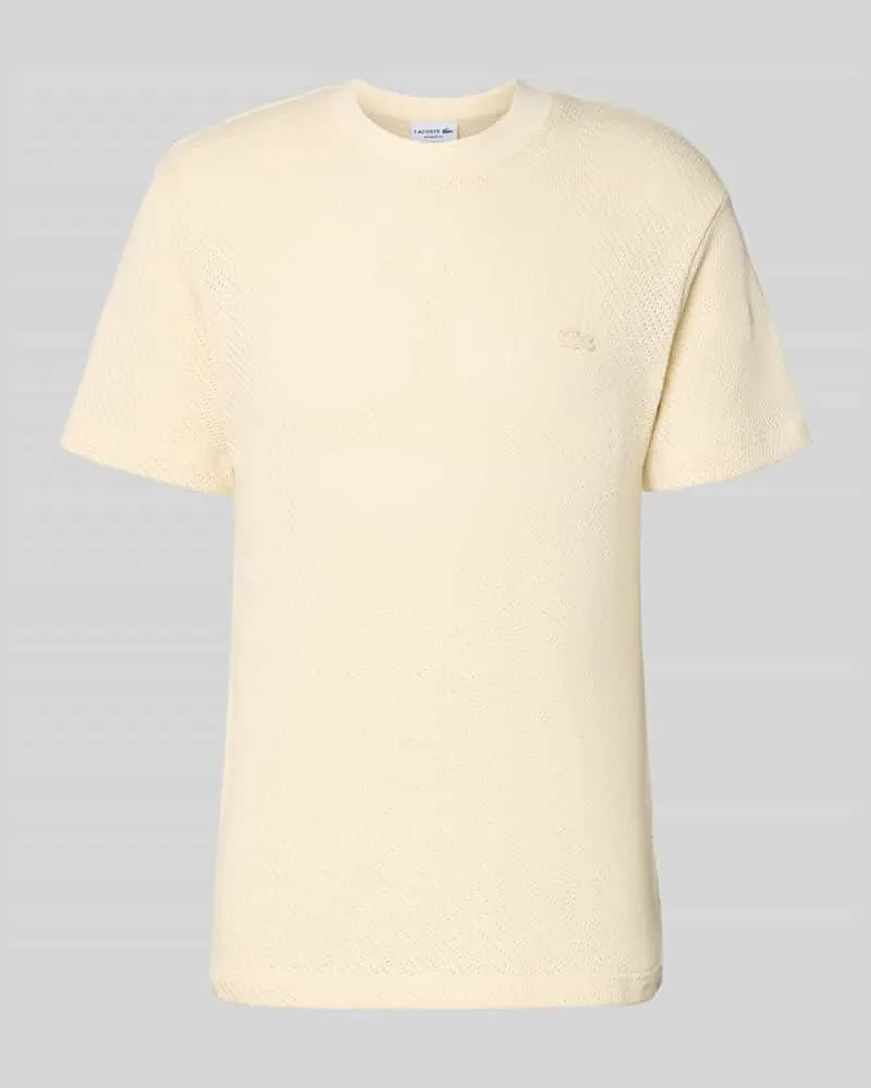 Lacoste Regular Fit T-Shirt aus reiner Baumwolle Beige
