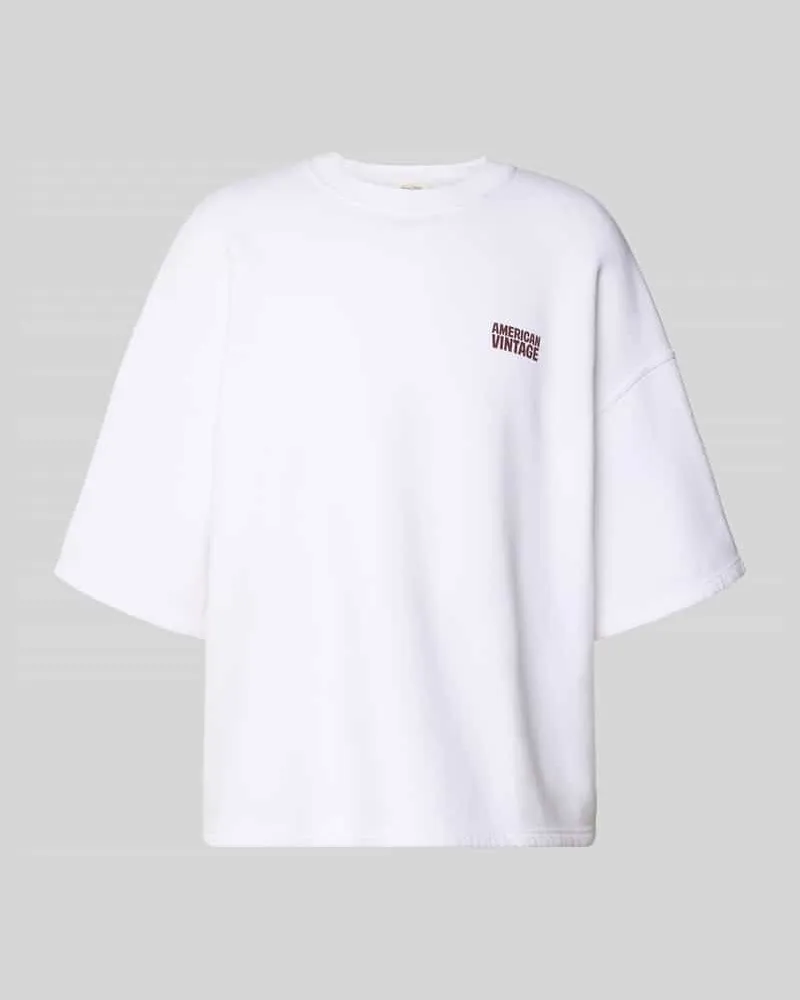 American Vintage T-Shirt mit Logo Modell 'PLIZZY Weiss