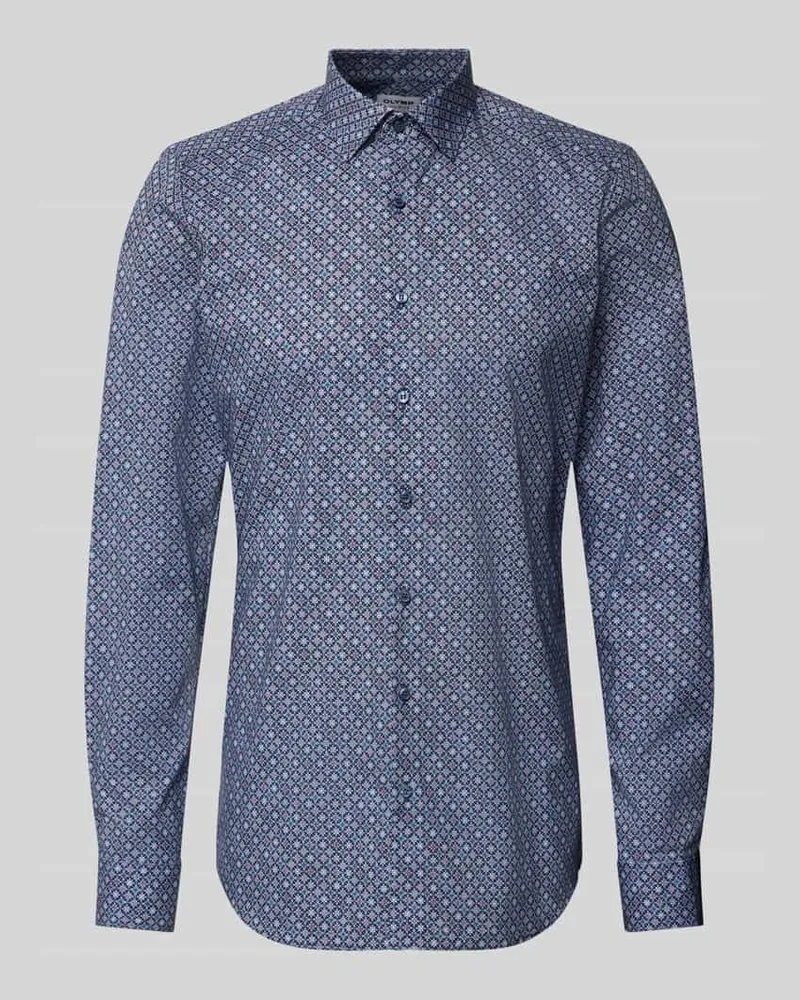 Olymp Slim Fit Businesshemd mit extra langem Arm Modell 'NEW YORK Marine