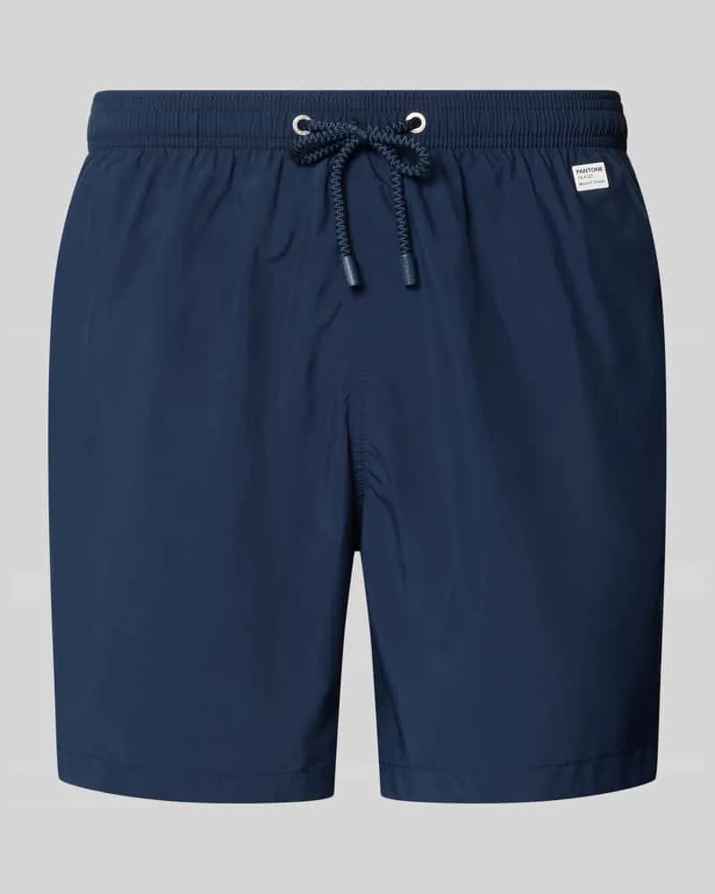 MC2 Saint Barth Badehose mit Logo-Print Modell 'Lighting Pantone Marine