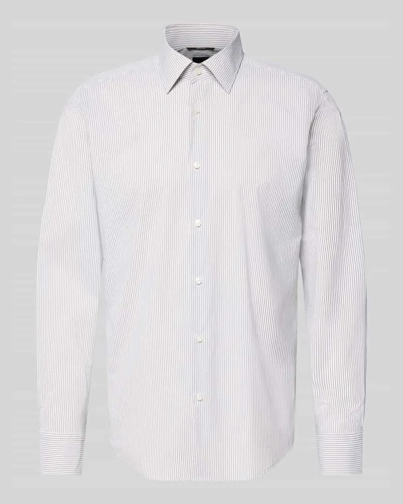 HUGO BOSS Regular Fit Businesshemd mit Kentkragen Modell 'JOE Sand