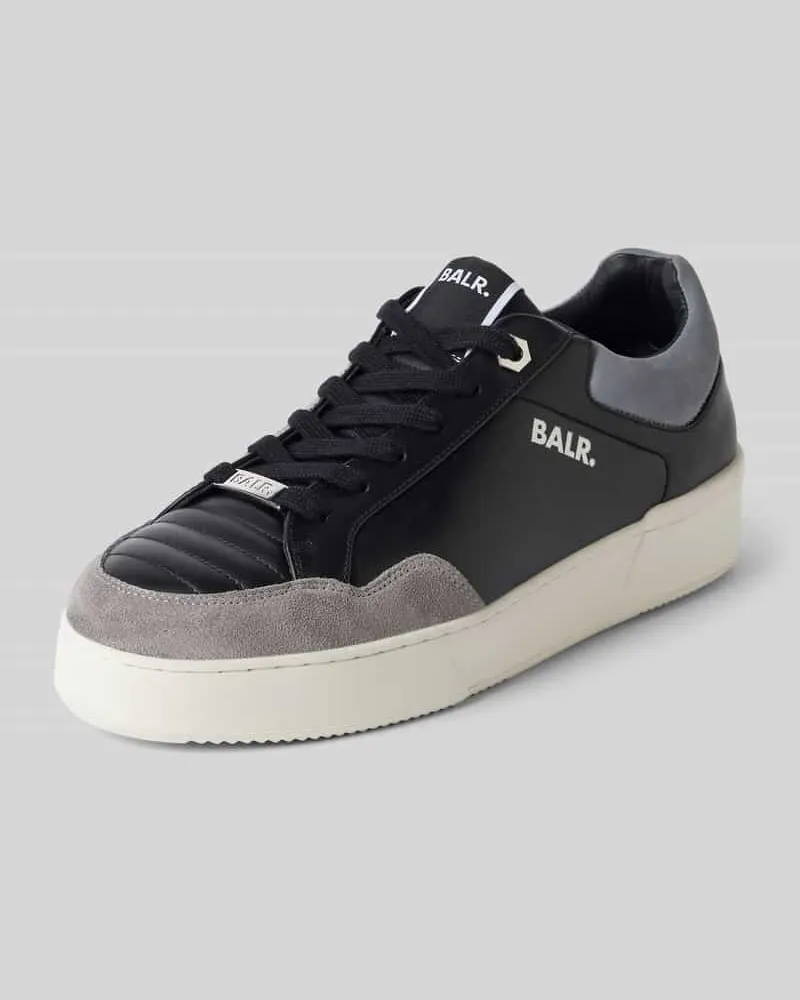 BALR. Sneaker aus reinem Leder mit Label-Print Black