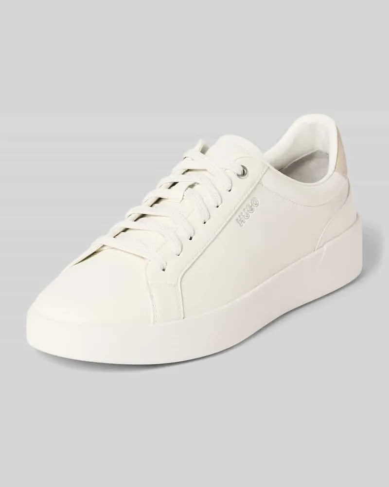 HUGO BOSS Low Top Sneaker in Lederoptik Modell 'LYDE Weiss