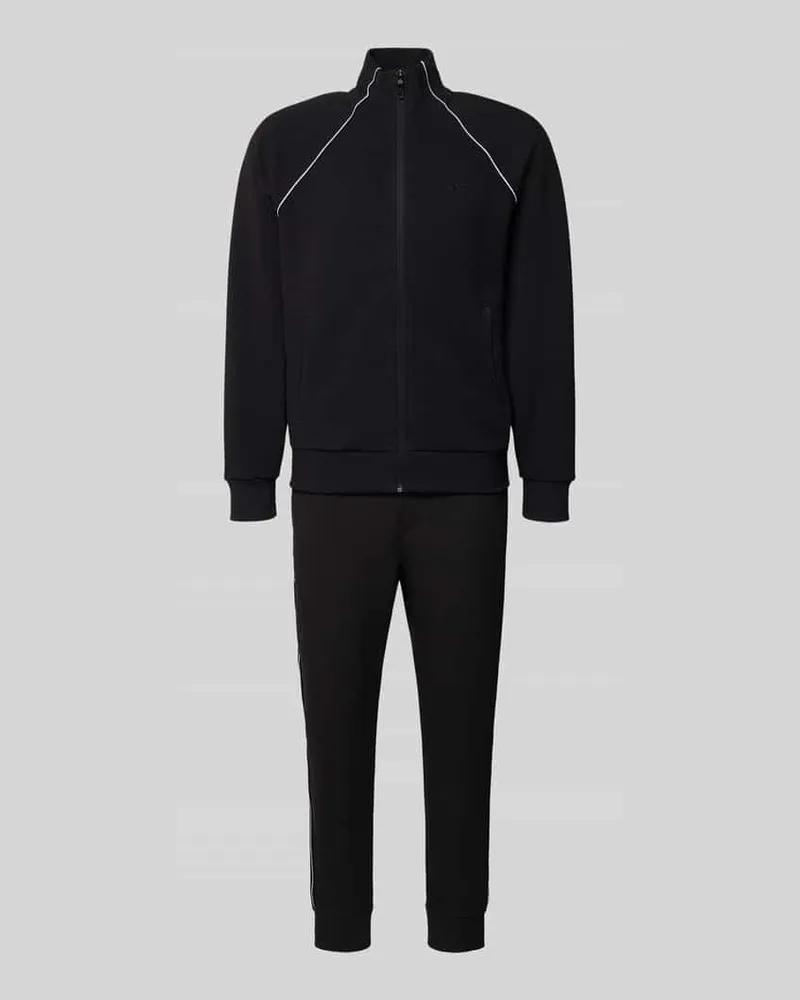 HUGO BOSS Regular Fit Sweat-Anzug aus Baumwoll-Mix Modell 'TRACKSUIT SET Black