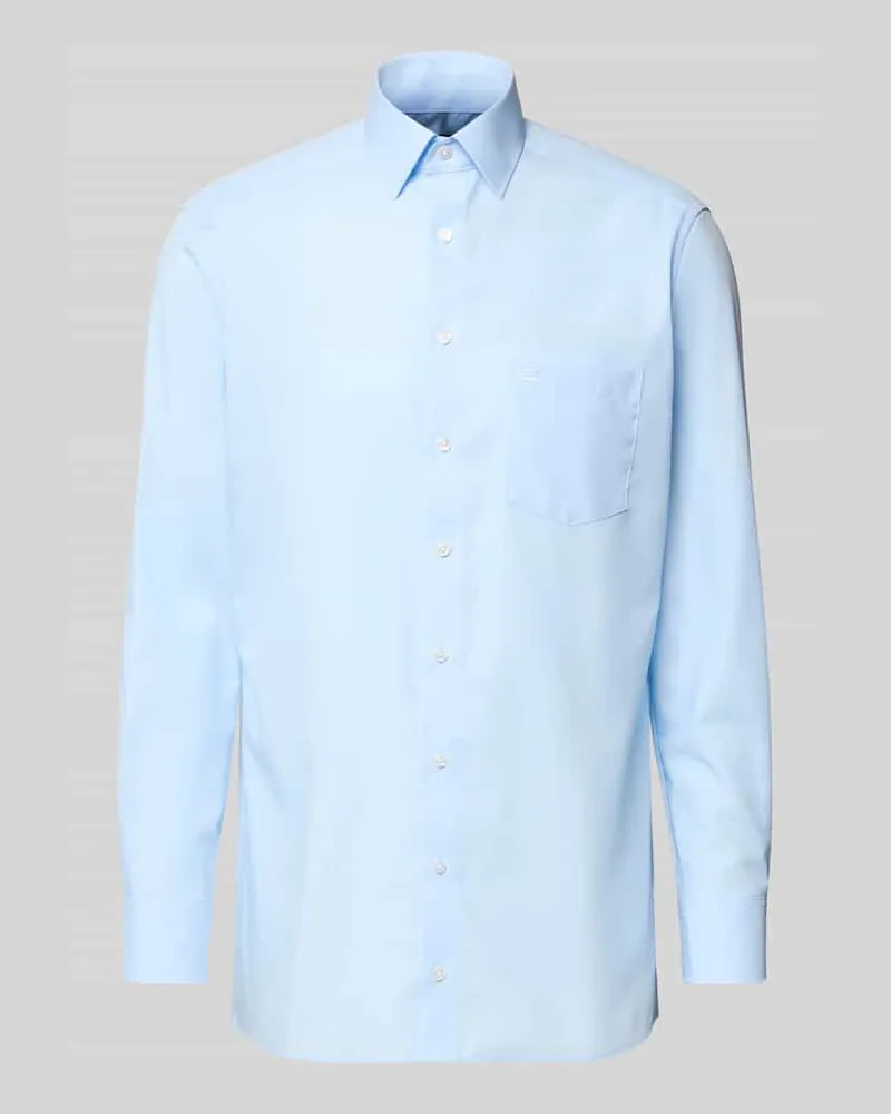Olymp Modern Fit Business-Hemd mit Knopfleiste Bleu
