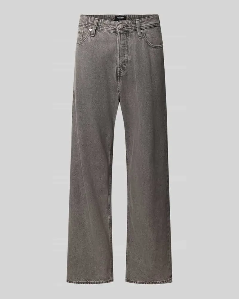Jack & Jones Baggy Fit Jeans mit 5-Pocket-Design Modell 'ALEX 